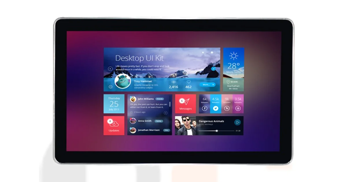 Màn Hình Treo Tường Qteck Android & Windows – Giải Pháp Hiển Thị Đa Nền Tảng Hiện Đại